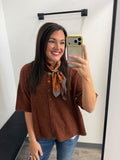 Short Sleeve Button Up Sweater