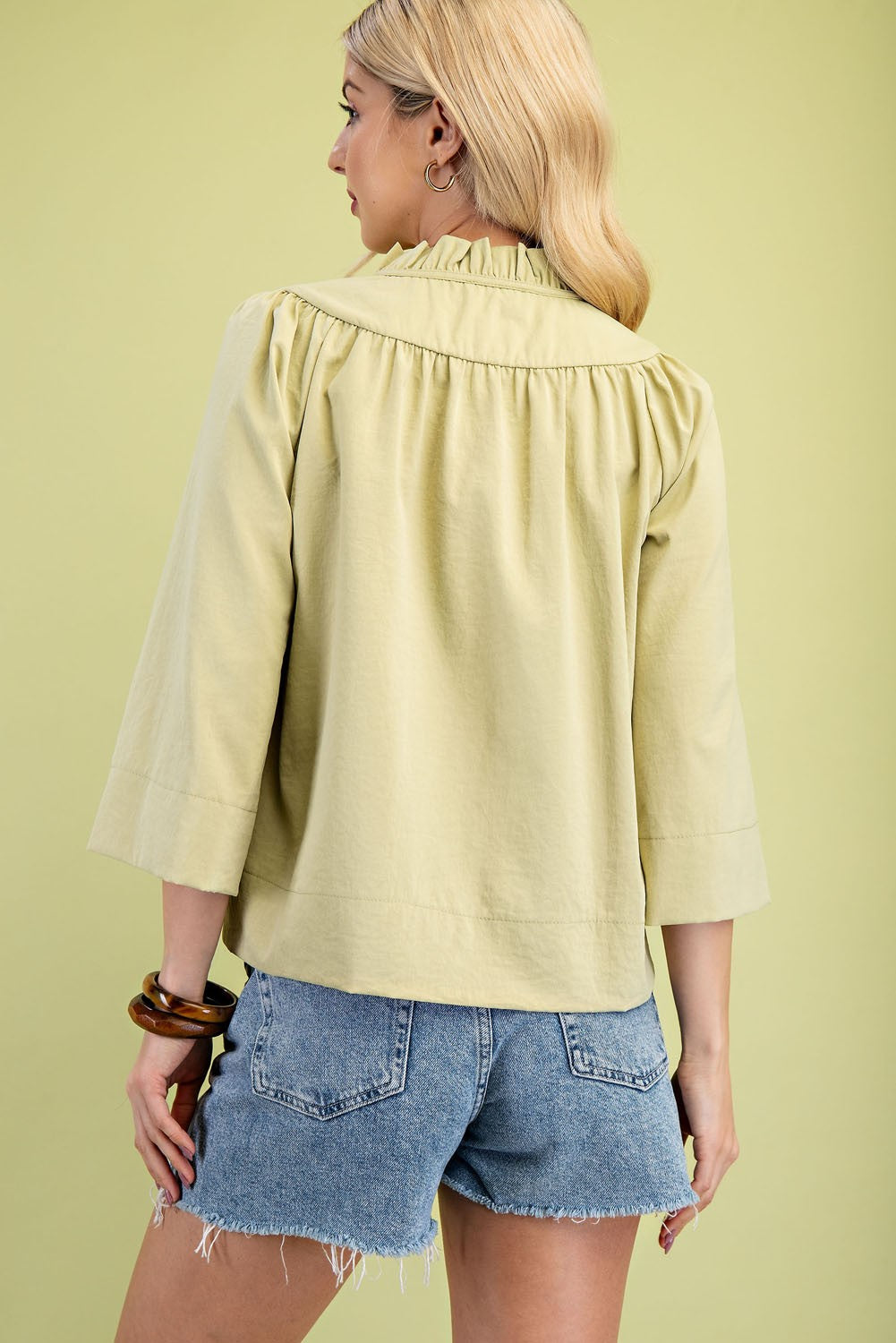 Ruffled Neck Blouse